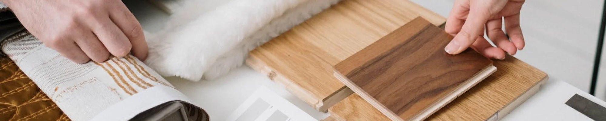 Comparing wood flooring samples
