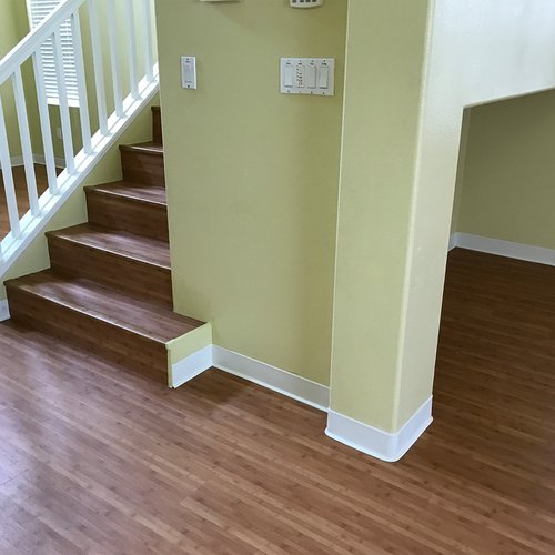 Stairs and wood floor installation by Bauer Flooring Services